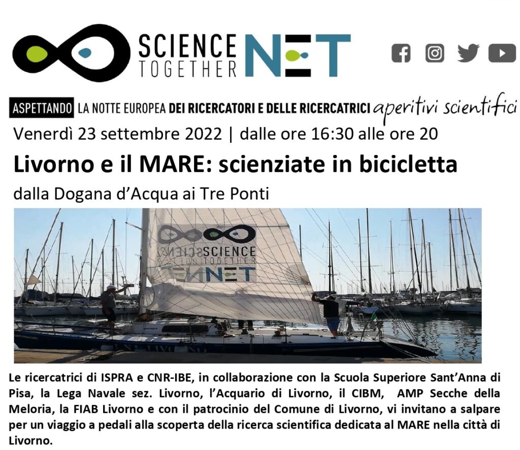 23 SETTEMBRE 2022 – LIVORNO E MARE: SCIENZIATE IN BICICLETTA